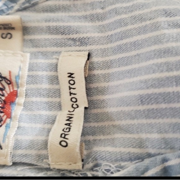 Faherty small overalls organic cotton railroad strip with a tye dye effect - Picture 6 of 11